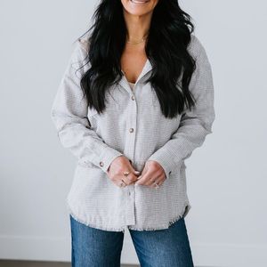 Lauriebelles Frayed Plaid Jacket